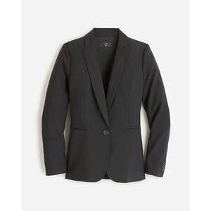 J Crew 365 Parke Blazer italian stretch wool womens 2 black J5383 Career Preppy